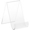 Plymor Clear Acrylic Flat Back Display Easel with Rounded Front, 5.5" H x 3.5" W x 5.5" D